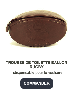 trousse toilette ballon rugby objet fun 